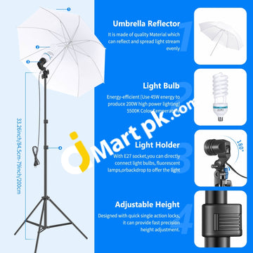 Neewer® Photography Backdrop Lighting Kit - 8.5X10Ft 800W 5500K Softbox Background Support System